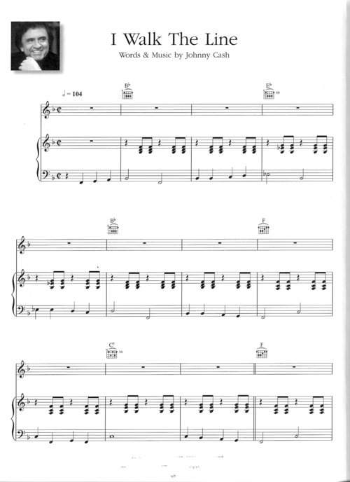 Product picture Johnny Cash - Songbook Sheet Music for Piano, Voice and Guitar